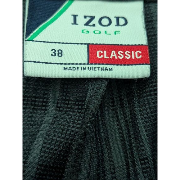Mens Izod Plaid Flat-Front Golf Shorts Size 38 Gray & Black Preppy-lp1 - Picture 8 of 10